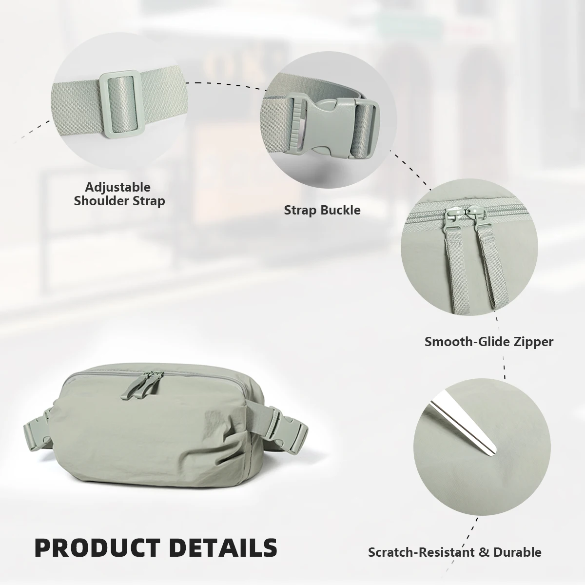 New Crossbody Bag Waterproof Portable Small Bag Chest Bag Women's Shoulder Bag Ins Single Shoulder Chest Bag Waist Bag Large Capacity Men's Hiking Outdoor