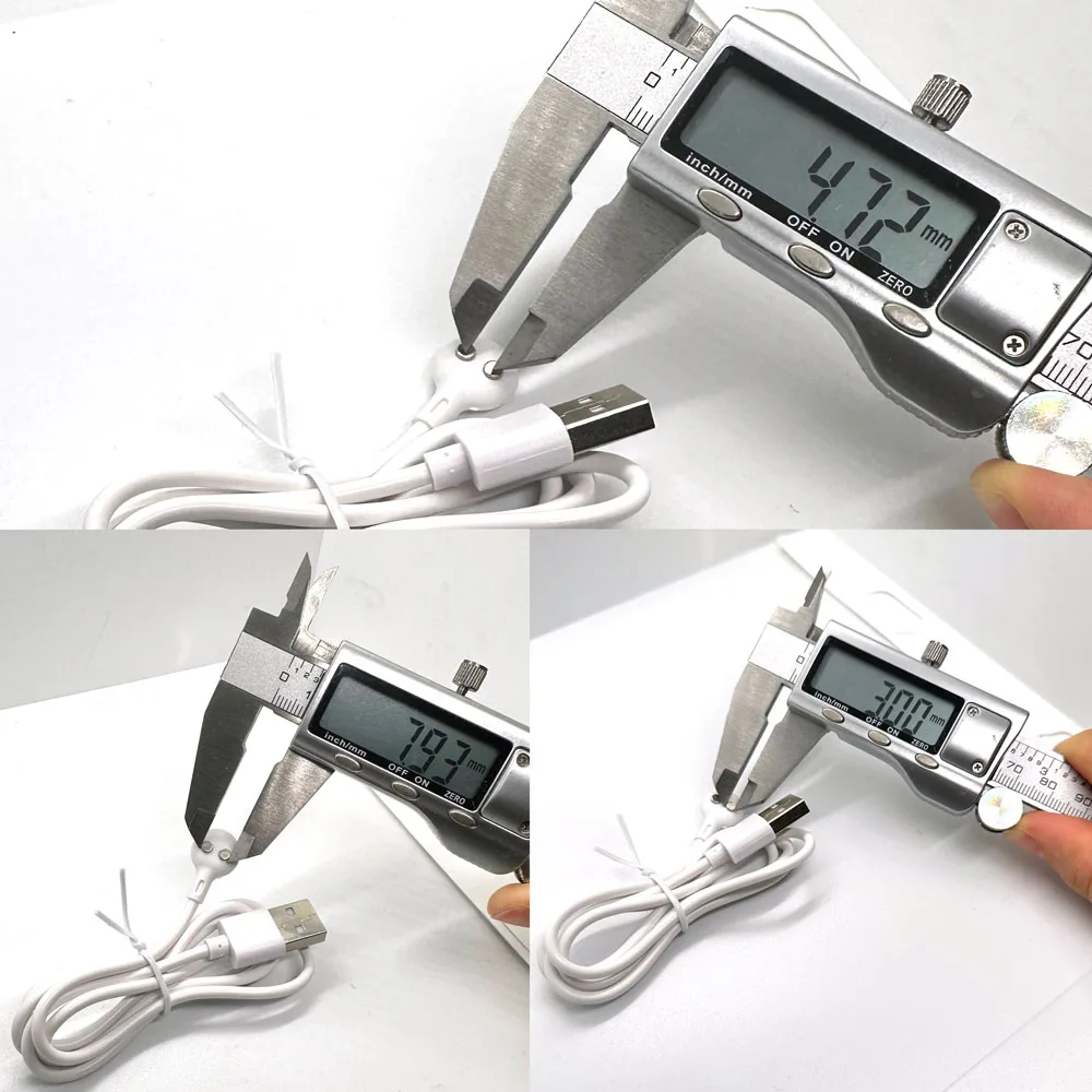USB Charging Cable 1pcs 2Pin Magnetic 80cm for Beauty instrument