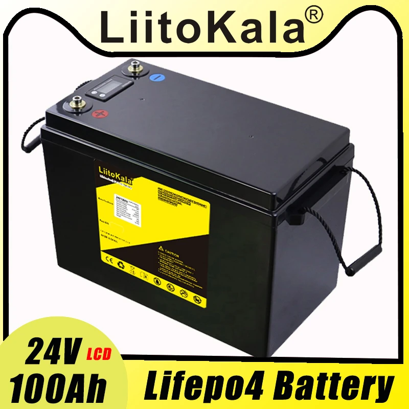 Liitokala 24v 100ah Lifepo4 Battery Solar Golf Car For Forklift