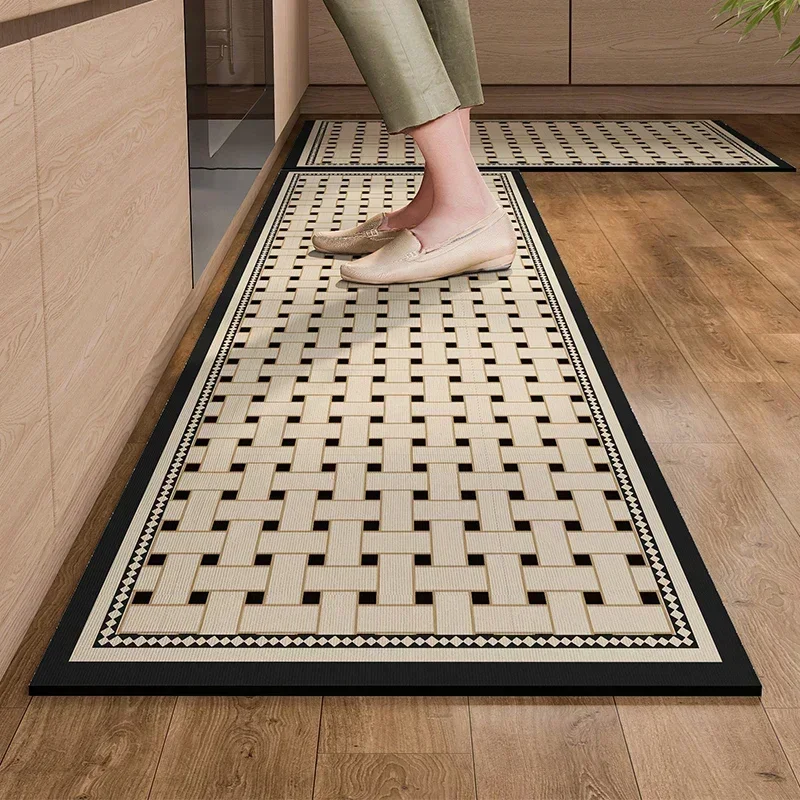 Kitchen Floor Mat Pvc Waterproof Carpet Oil-proof Leather No-wash Foot Mats Non-slip Home Decoration Alfombra De Cocina 주방 깔개 3