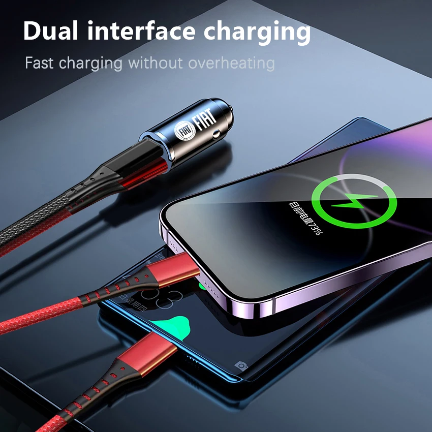 Mini Stealth Car Adapter, Caricatore Auto, Caricabatterie Auto, Mini Caricabatterie, Accendisigari Caricatore USB, Caricabatterie Auto Doppio Usb Quick Charge, Adattatore per auto mini stealth