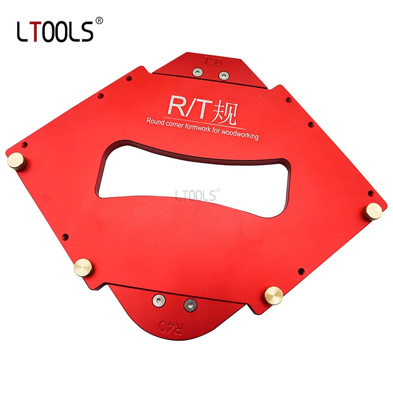 Round Corner Jig Templates R5-R40 T10/20/30/40 Wood Routers Jig Radius Quick Router Table Bit Aluminium Alloy Woodworking Tools