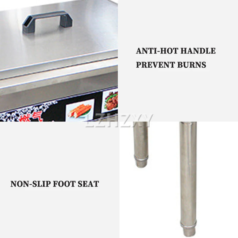Commercial Gas Fryer 25L*1 Deep Stainless Steel Machine One Tanks One Sieve Chicken/French Kitchen Restaurant Food 5
