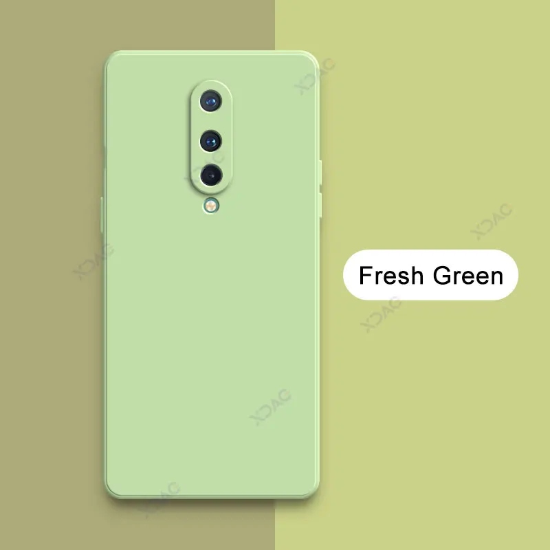 Luxury 360° Soft Liquid Silicone Phone Cover - Candy Color Square Shell Armor