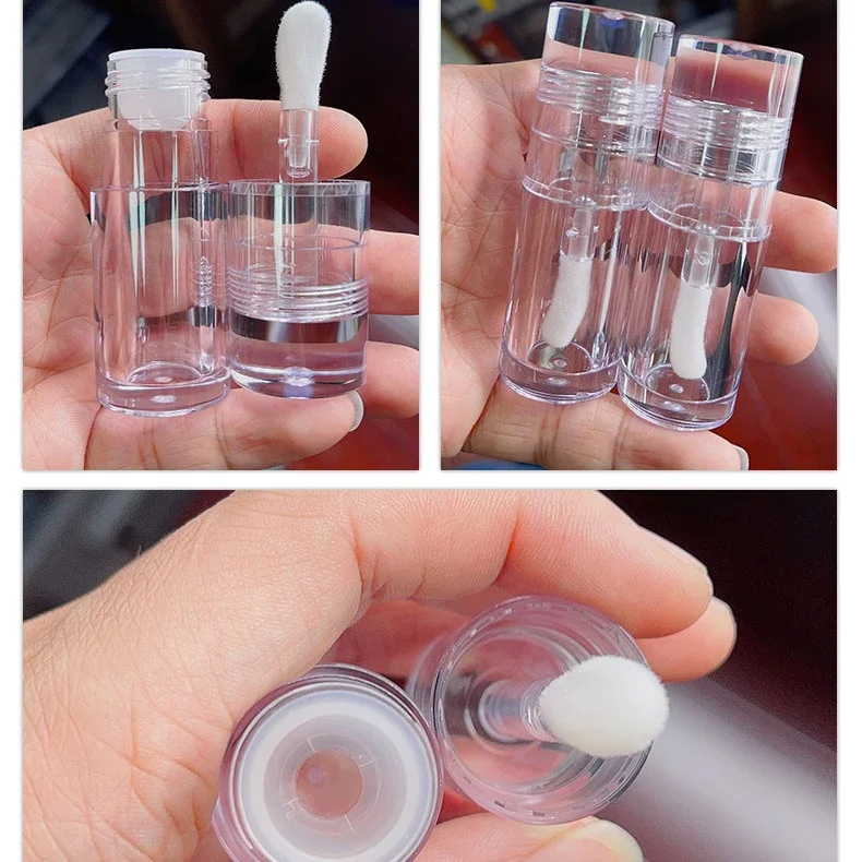 25 Tubi Portarossetto Vuoti In Plastica PP Da 5 Ml - Riutilizzabili Per Lip Balm E Gloss (Bianco)
