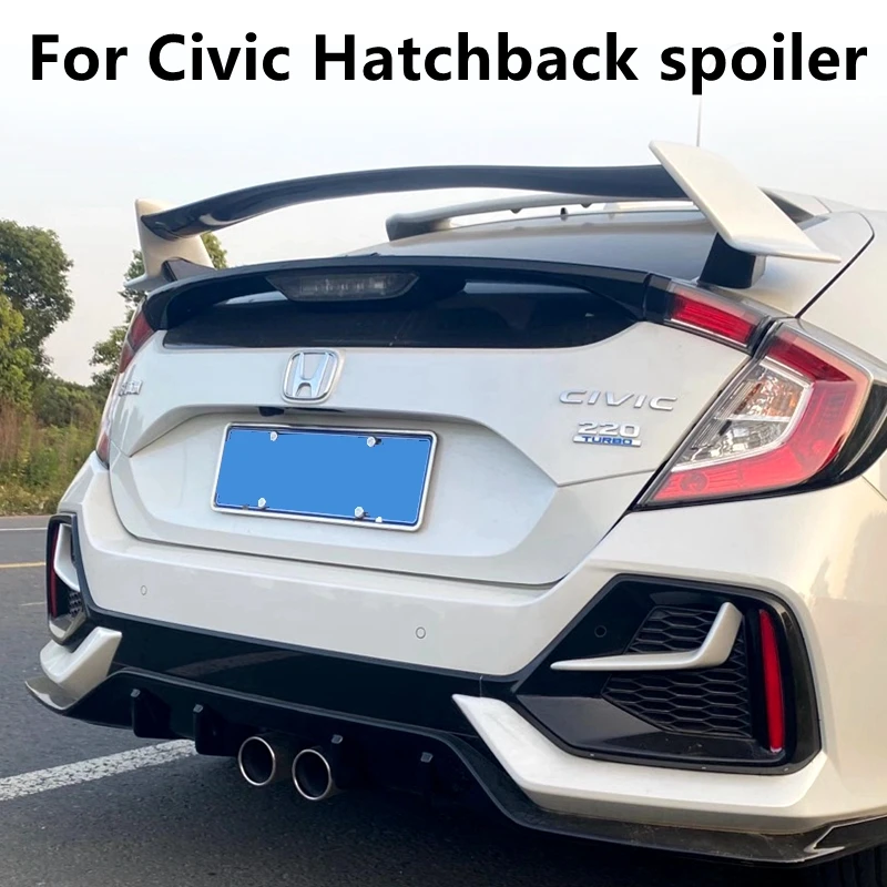 

Тип-R Стиль для Honda Civic хэтчбек 2017 2018 2019 2020 автомобильный спойлер для багажника ABS Авто задний Багажник крыло аксессуары спойлер