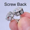 CUC 3-14MM AAAA Zircon Stud Earrings Screw/Push Back For Women Men Fashion Trend Wedding Jewelry Party Love Gift 5