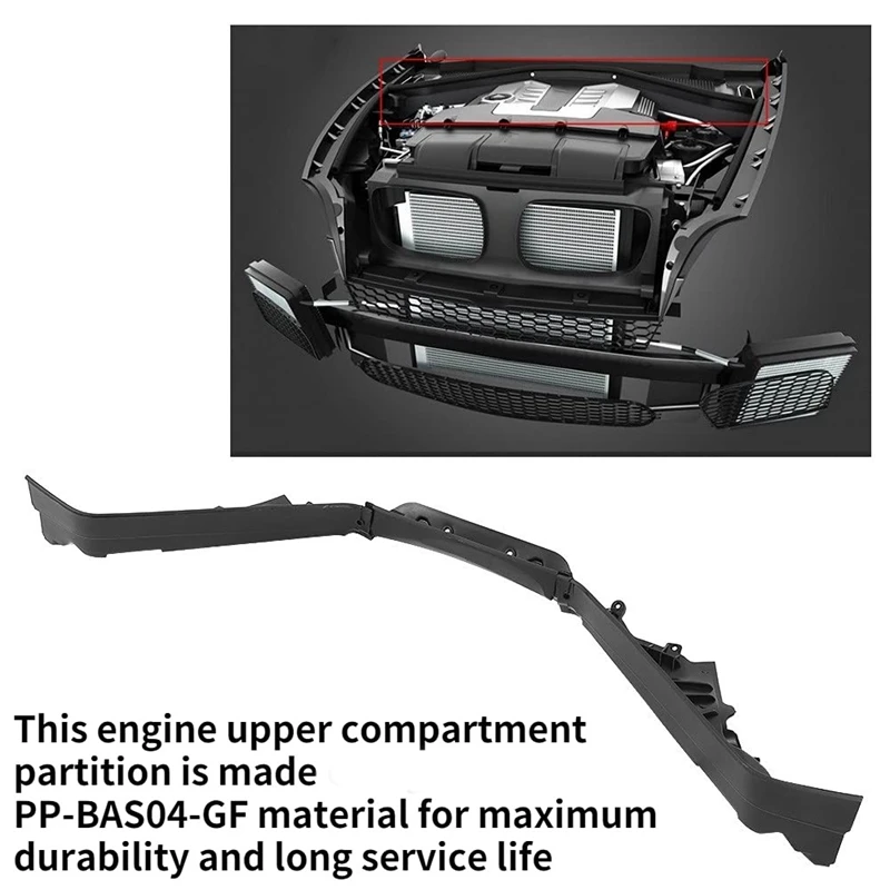 3Pcs Engine Upper Compartment Partition Bulkhead Panel Kit For BMW X5 E70 X6 E71 E72 51717169419 51717169420 51717169421