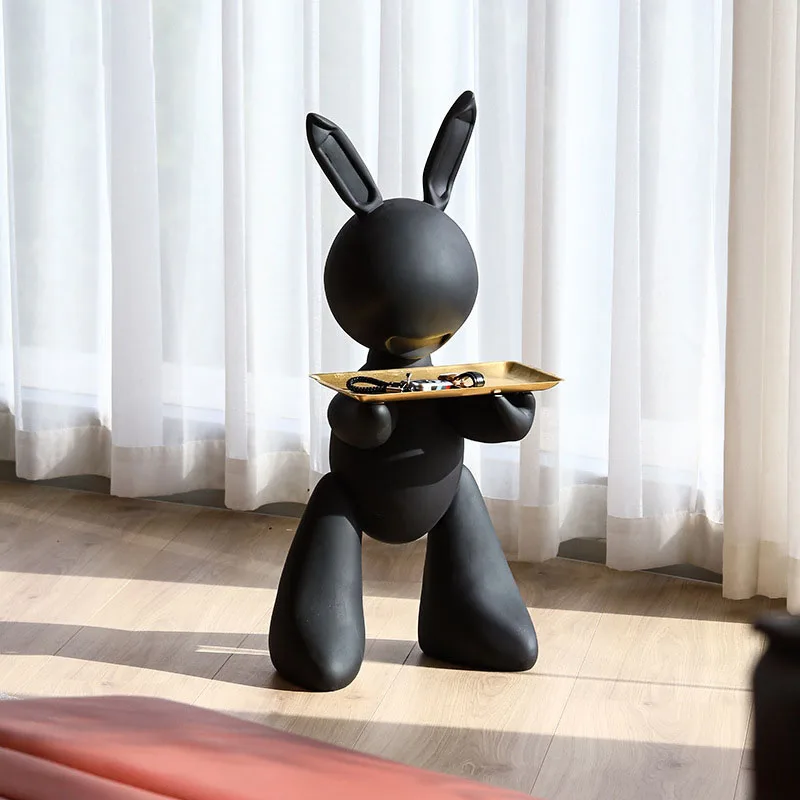 

Nordic Home Decor Rabbit Statue Luxury Room Decor Animal Sculpture Resin Home Decoration Desk Accessories Figurines For Interior