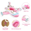 Swimbobo Pink Outdoor Summer Water Gun Play Plane Inflatable Kids Seat Float Baby Swim Ring for Children With Canopy 2