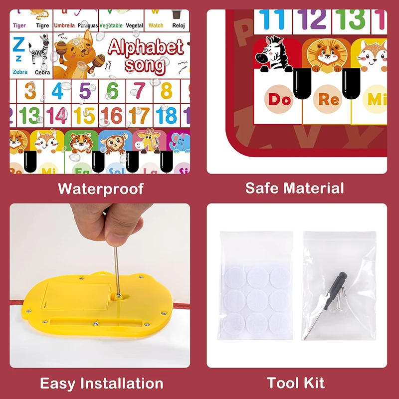 ABC Learning for Toddlers Electronic Interactive Wall Chart with Musical Alphabet Educational Toy
