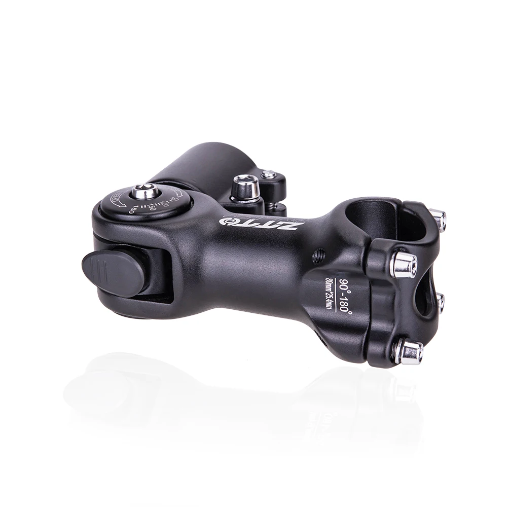 ZTTO Adjustable Riser Stem Bicycle, 0 180 Degree Rise Extender Rod For 31.8 25.4mm Handlebar MTB Road Bike 60 80 90 100 110mm - Image 5