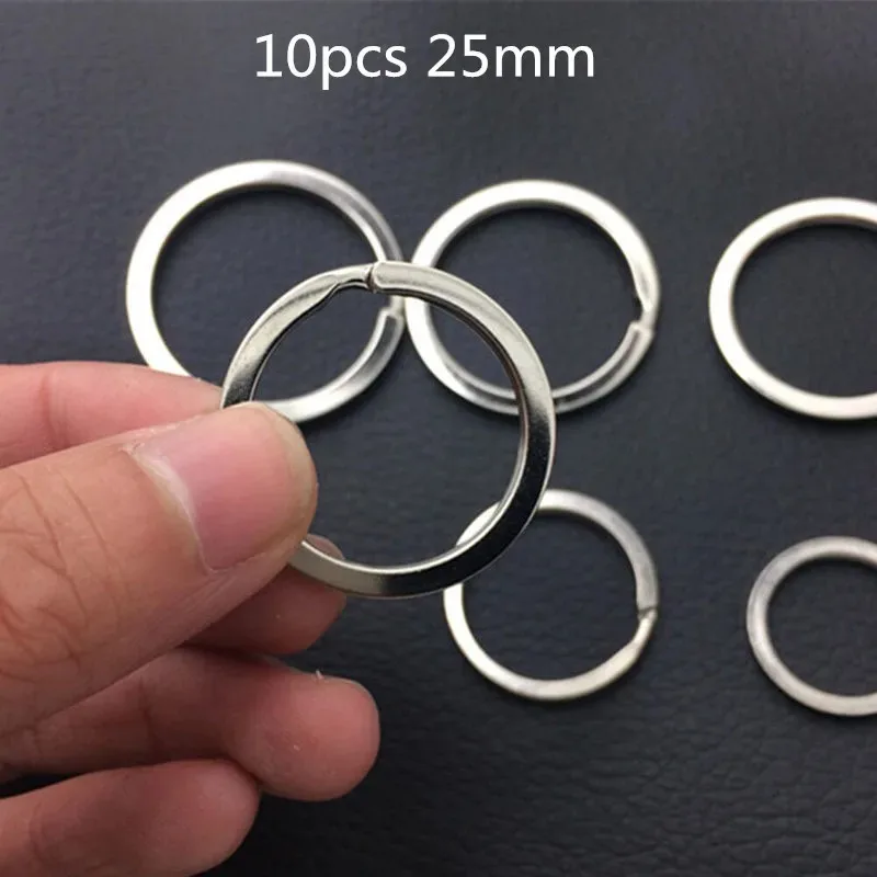 10/50 stücke Metall Schlüsselanhänger mit Split Ring link kette Schlüssel ringe Keyfob Schlüssel Anhänger Halter Ringe DIY Schlüssel Ketten Schlüsselring großhandel