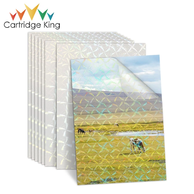 10 Sheets 15 Style A4 Transparent Holographic Overlay Lamination