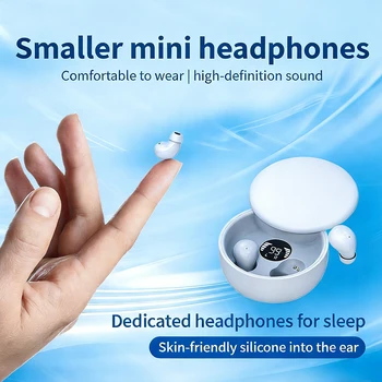 SK26 Bluetooth 5.4 Wireless Earphones Small Earbuds Sleeping Sport Invisible Headphones Bass Sound Quality Headset Sliding Cover 1