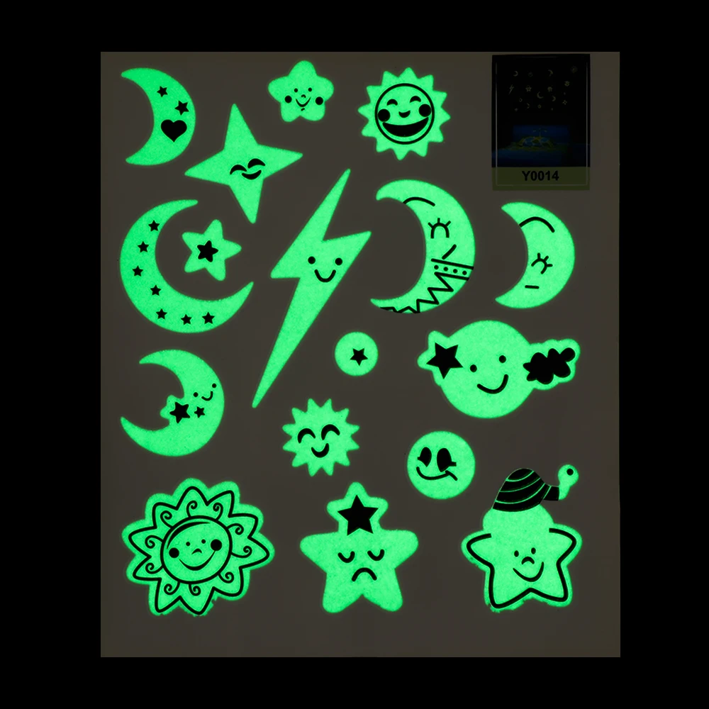Luminous Wall Stickers for Kids Rooms Dots Stars Ceiling Wall Decals Glowing Stickers Decals Glow In The Dark Home Decor luminous wall stickers