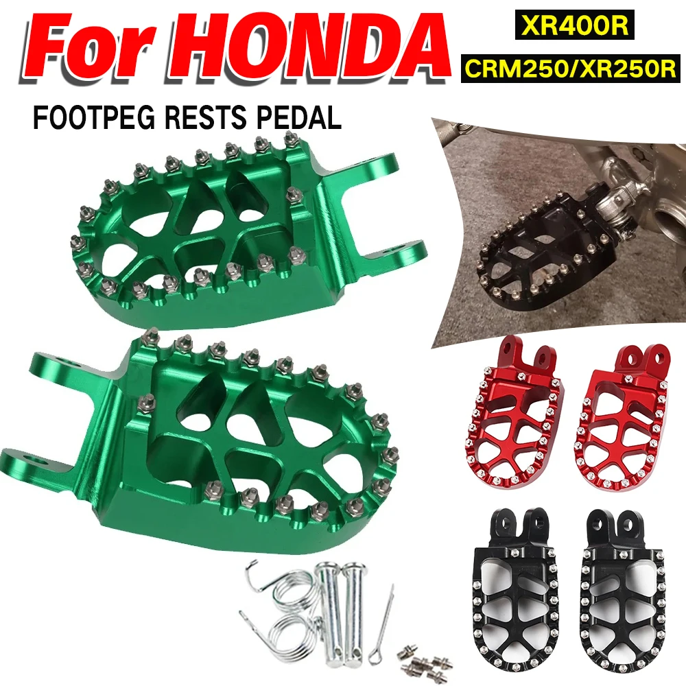 Dirt Bike Footrest Footpegs Foot Pegs Pedal Parts motorcycle accessories,motorcycle footrests,motorcycle foot pedals For HONDA CRM250 CRM 250 XR250R XR400R XR 250R 400R XR 250 R 400 R Accessories