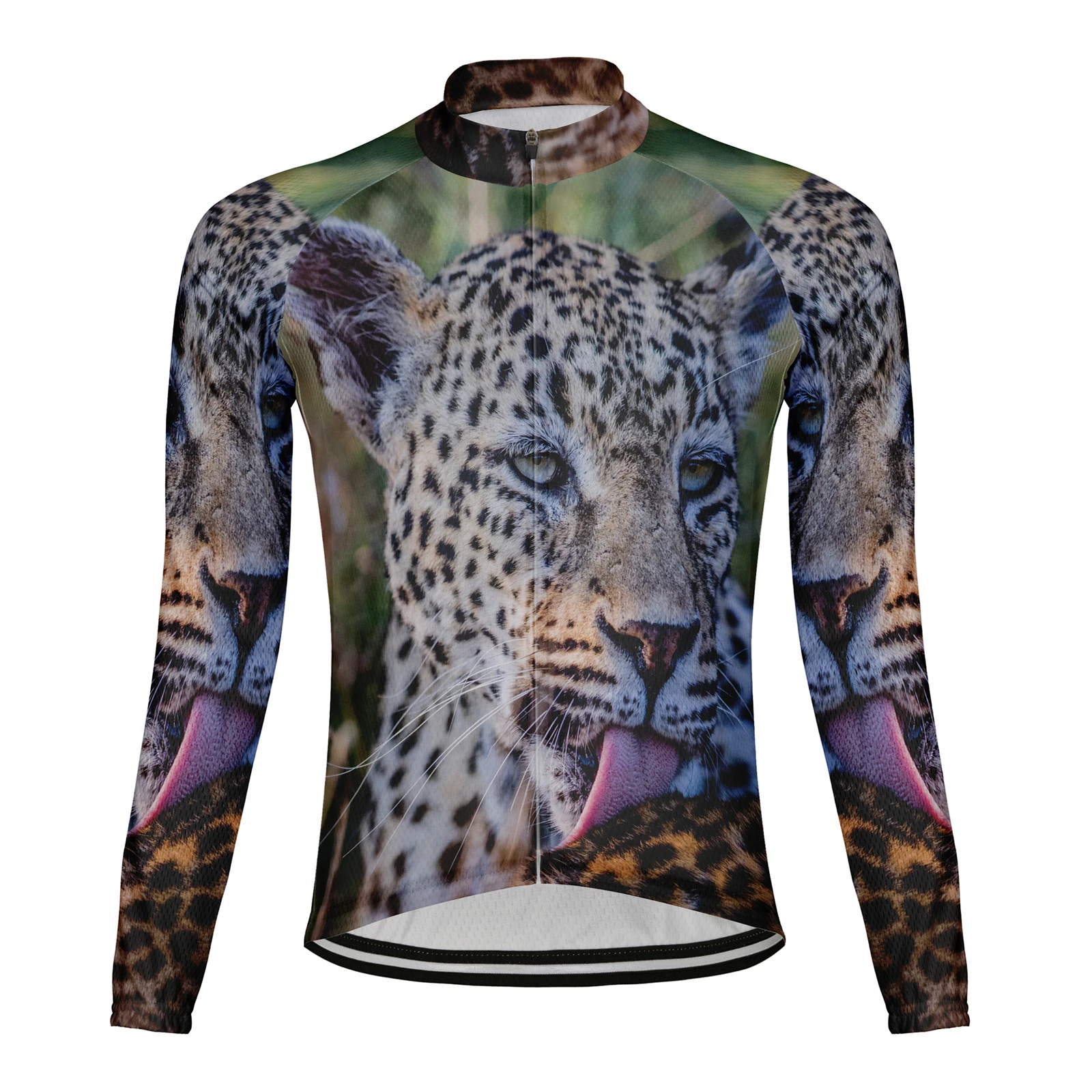 

2023 Leopard Men Cycling Jersey Long Sleeve Tops Bicycle MTB Downhill Shirt Road Bike Team Summer Sports Clothing