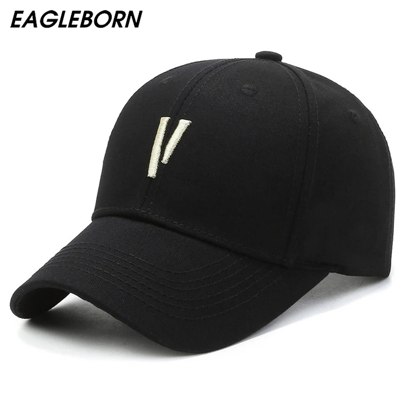 Бейсболка Eagleborn с вышивкой и V-образным вырезом модная женская шапка черная