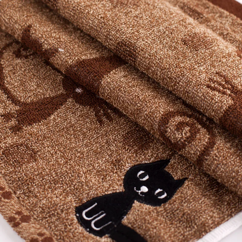 Cute Cat Fleece Towel with Loop