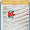 Portable Fruit and Vegetable Cleaning Machine, Full Side Rotating Washer and Automatic Drainage System, 1pc 2
