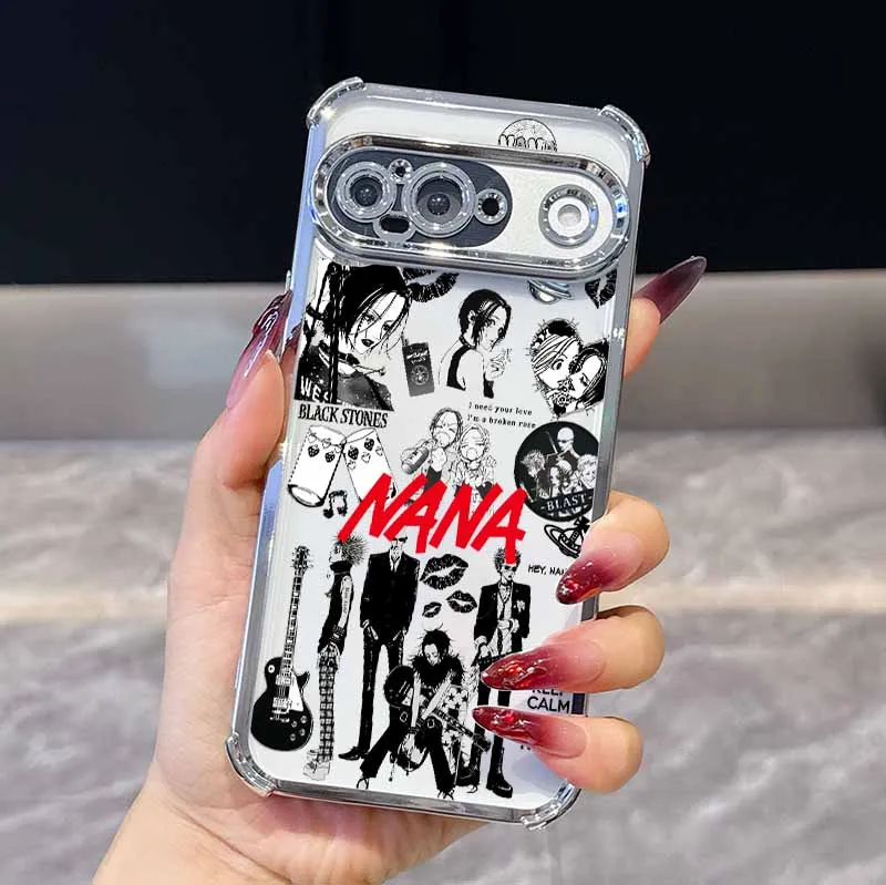 Enhanced Cool Anime NANA Phone Case - Plating Drop-proof Transparent Soft Cover