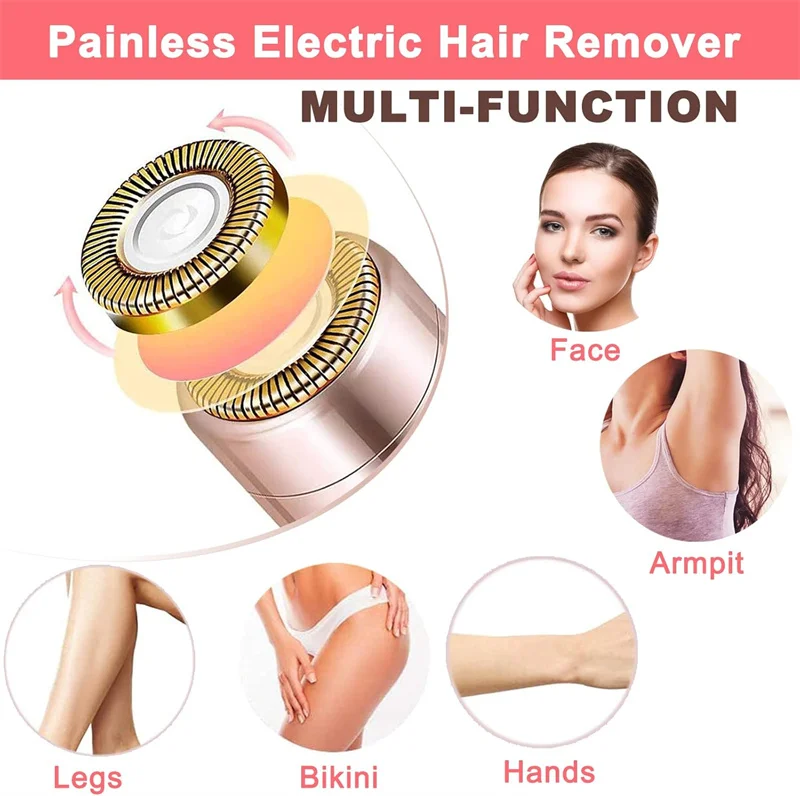 Electric Hair Removal Machine Facial Hair Remover Eyebrow Trimmer Bikini Depilator Shaving Eyebrow Trimming Tool Beginners