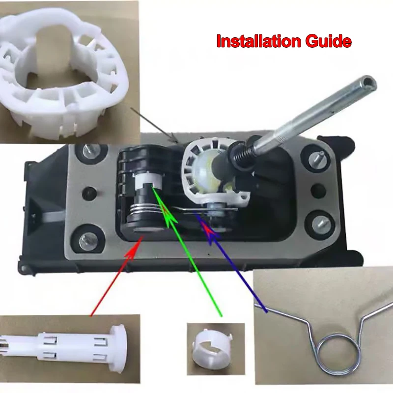 Selector Gear Stick Lever Pen Bushing Bearing Shell Sping Repair Kit For Skoda Fabia Roomster 5J Citigo NF 2005 2006 2007 gear shifter gearbox control cable repair kit