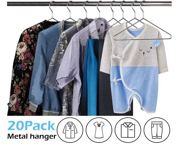 Durable Plastic and Metal Clothing Hangers, 100 Pack - AliExpress