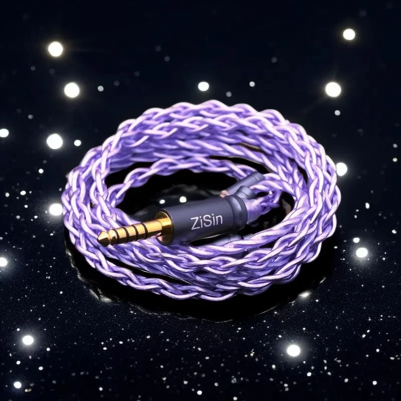 ZiSin-27 4-Core Litz HIFI Earphone Upgrade Cable With 3.5/4.4mm IE900 2PIN MMCX QDC TFZ For M5 Olina Fudu DZ4 Quintet F1 Pro