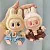 17cm Mini Plush Doll'S Clothes Outfit Accessories For Korea Kpop Exo Labubu I II Idol Dolls Sitting Party overalls Clothing Gift 2