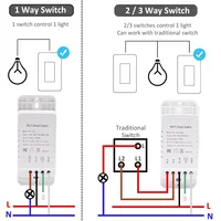 Tuya Smart Life WiFi Timer Light Switch Wall Button Pusher On Off 220V Wireless US AU Standard 2 3 4 Gang Two Way Remote Control - Image 5