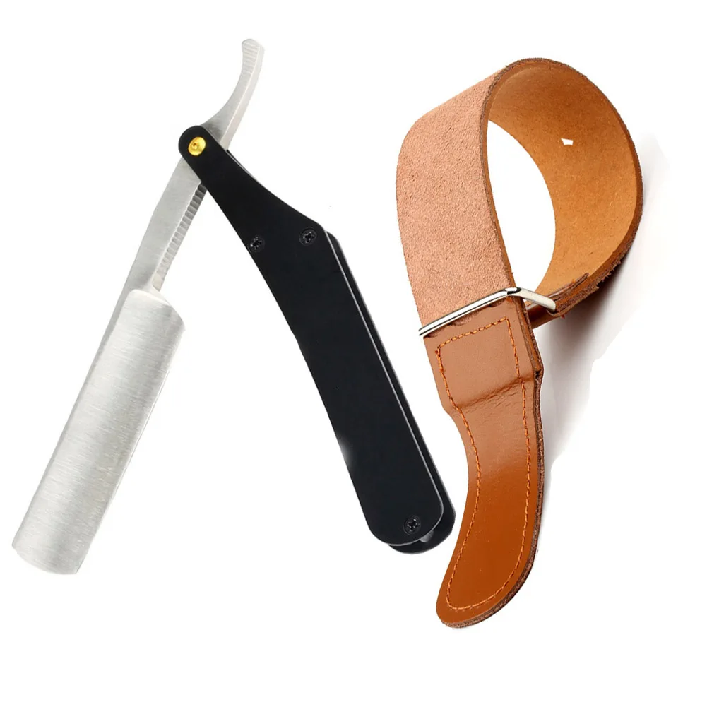 Aluminum Straight Shaving Barber Razor Steel Cut Throat Knife, Razor