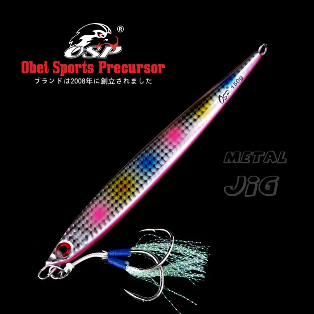 OSP 100-150g Metal Jig Obei Fishing Lure Laser Luminous Sea Lures