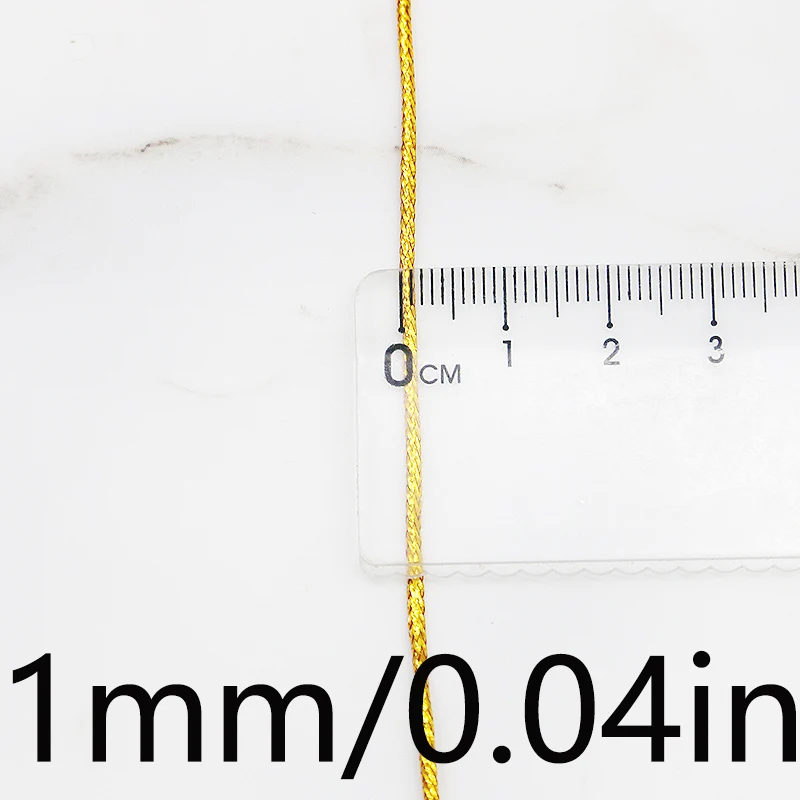 (100 Meters/roll)1mm Wide Hollow 16 Strand Braided Gold Wire Ribbon Flower Cake Gift Box Packaging Ribbon Holiday Decoration DIY