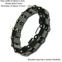 New Weight Loss Round Black Stone Bracelet Health Care Magnetic Therapy Bracelet 2