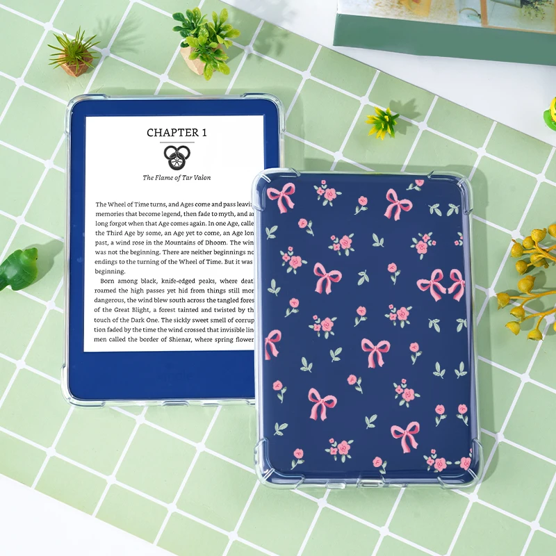Charming Transparent Soft Case for E-Readers, 6/6.8 Inches, Protective Cover