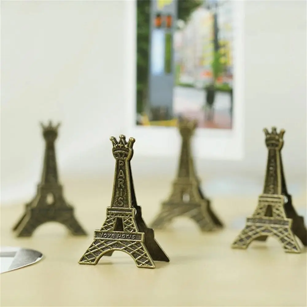 

School Stationery Metal Retro Style Wedding Seats Clip Name Card Eiffel Tower Clip Memo Clip Paper Clip Picture Clip Holder