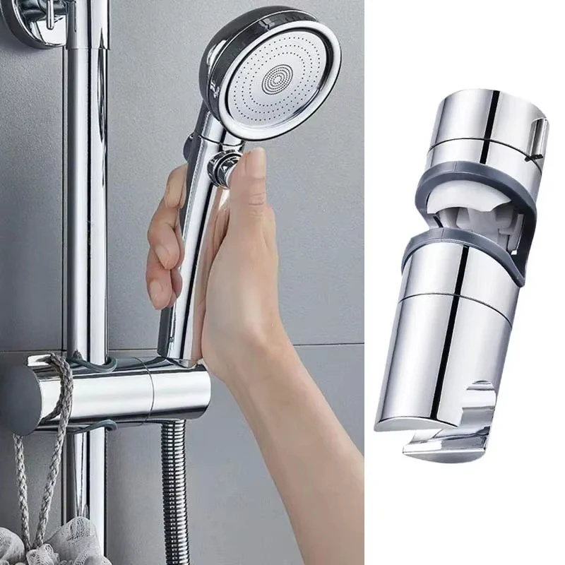 Universal Shower Head Holder Adjustable 18~25mm ABS Chrome Shower Rail Holder Bathroom Accessories Mounting Brackets shower holder