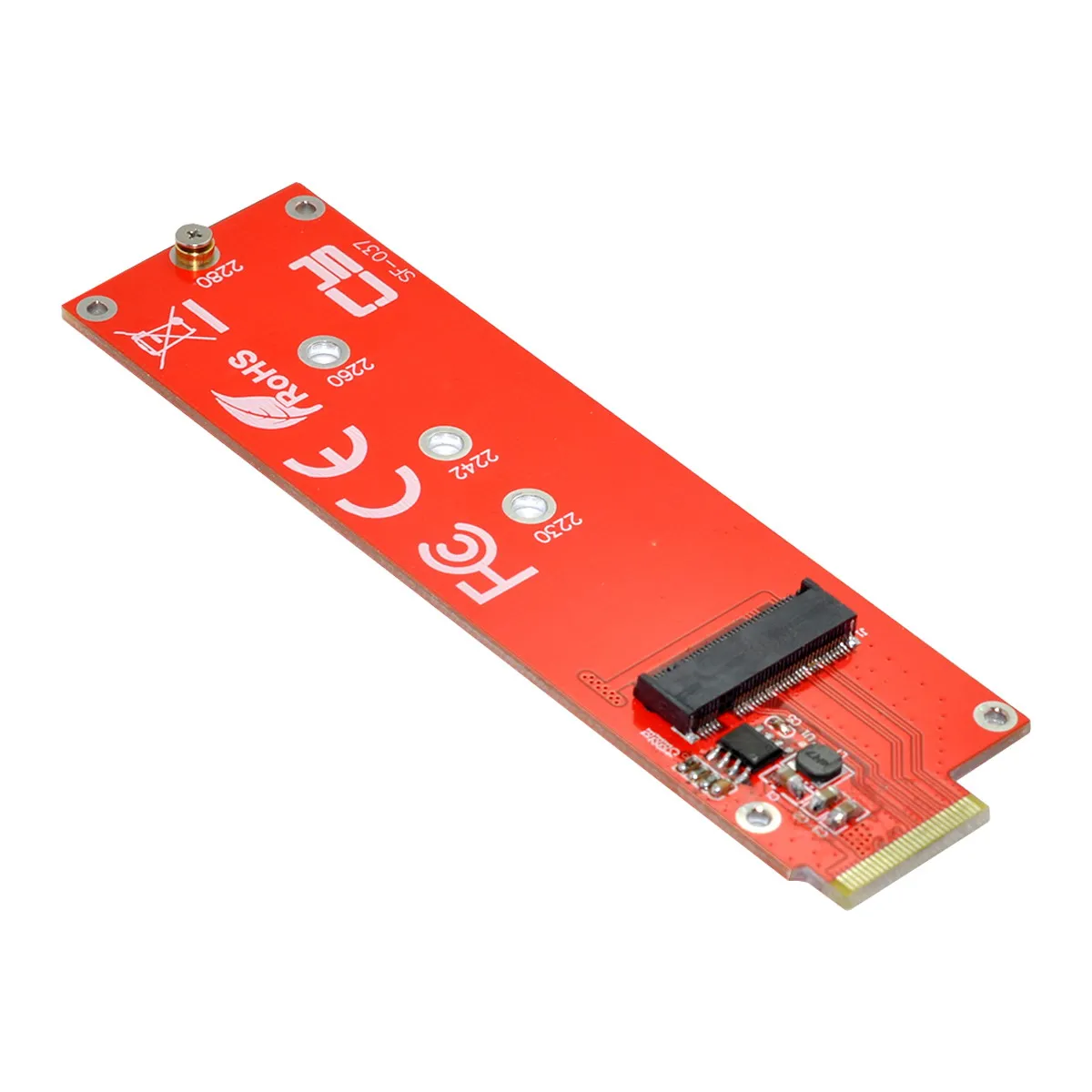 

Cablecc NVMe NGFF M-key 4X Host Adapter to Ruler 1U GEN-Z EDSFF Short SSD E1.S Carrier Adapter