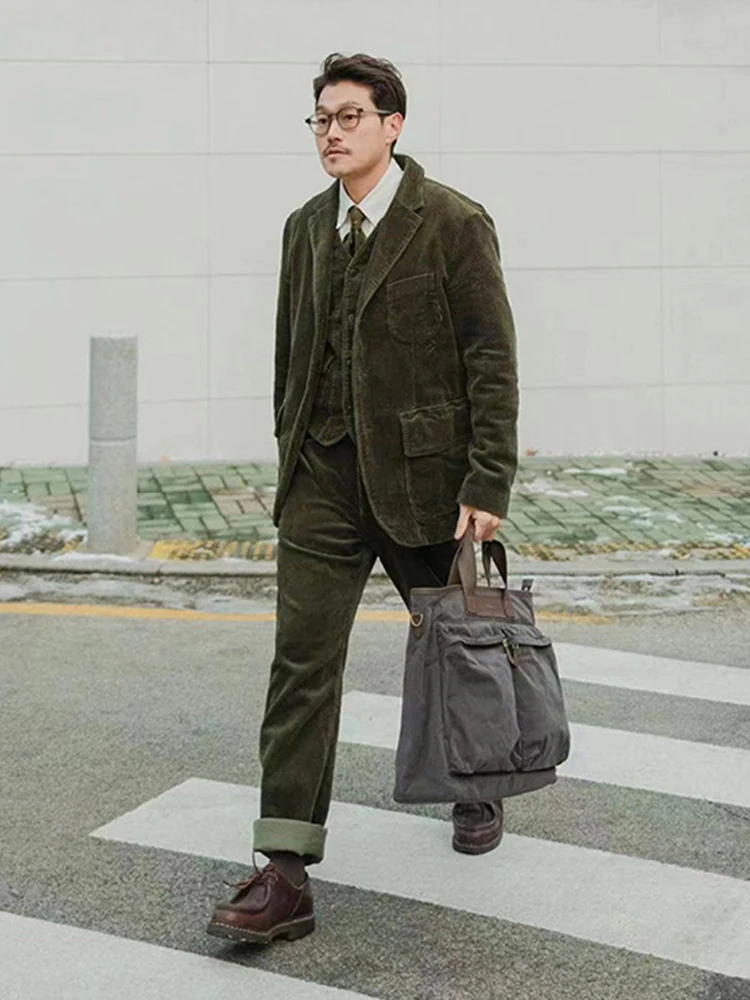 Pure Cotton Corduroy American Retro Casual Men's Suit Jaet Non-RRL
