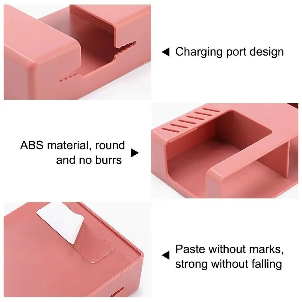 Universal Mobile Phone Charging Holder Wall Mounted Non-Punching Box Rack TV Air Conditioning Remote Controller Storage_voghion.com
