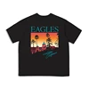 2025 Pop The Eagles Rock California Hotel Printed T-shirt Loose Short Sleeve Men's and Women's Street Cotton Comfortable 1