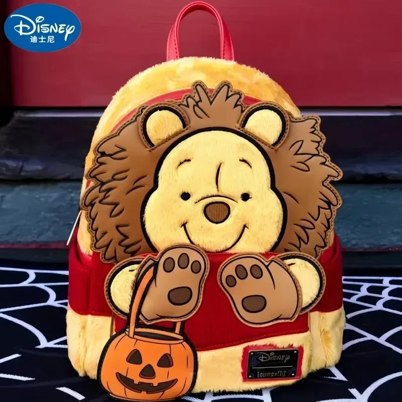 

Disney Winnie The Pooh New Mini Plush Backpack Brand Fashion Women's Backpack Cartoon School Bag High Quality Festival Gift
