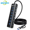 RSHTECH USB Hub 7 Ports USB 3 2 Gen 2 Splitter 10Gbps USB-A to USB-C Data Cable Individual Switches USB C Hub for Laptop PC 2