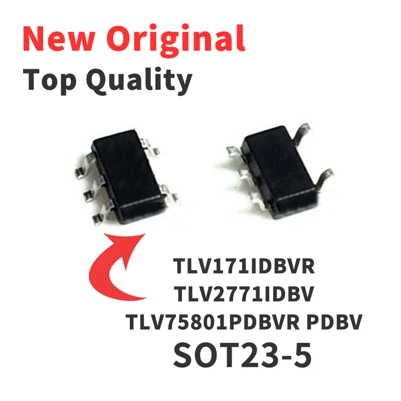 

5 шт., микросхемы TLV171IDBVR TLV2771IDBV TLV75801PDBVR PDBV