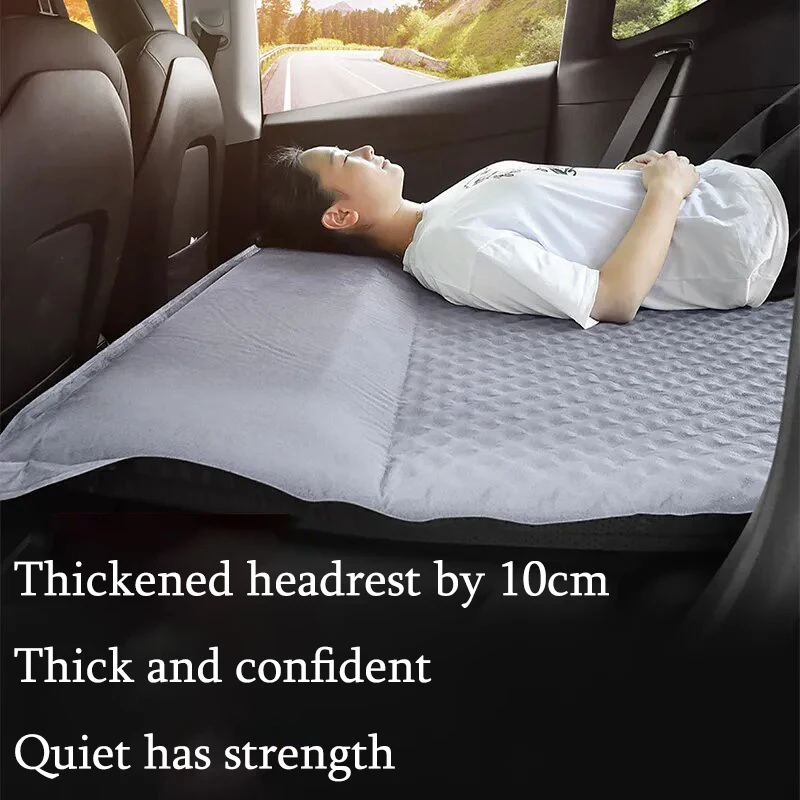 Inflatable Air Bed Inflatable Air Mattress Outdoor Camping Air Cushion Bed Suede Fabric Car Travel Bed For Tesla Model Y