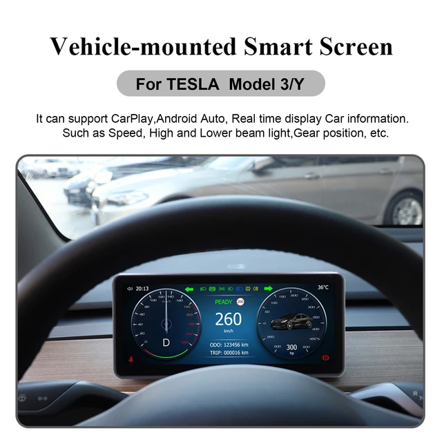 LCD Dashboard Heads Up Display Screen for Tesla Model 3/Y (Linux 8.8