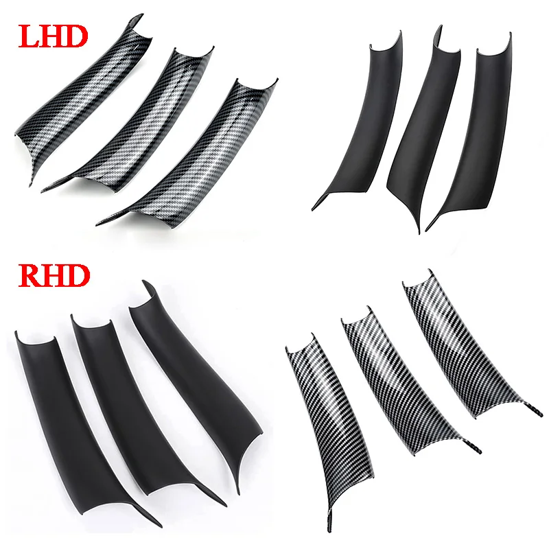 LHD/RHD 3PCS/Set Car Interior Door Pull Handle Cover Auto Accessories Fit For BMW X5 F15 2014-2018 / X6 F16 2015 2016 2017 2018 6