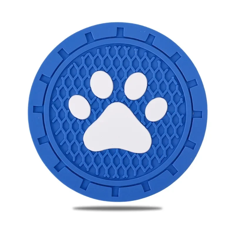 Cat Paws Pattern Water Cup Pad Car Interior Coaster Silicone Non-slip Water Cup Mat cup holder coasters car coaster pads Accessories